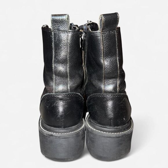 River Island Women's Black Laced and Zipper Combat Boots - Picture 4 of 7